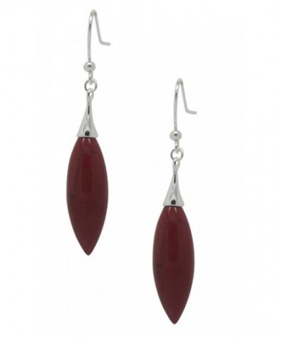 Sterling Silver Blood Teardrop Earrings