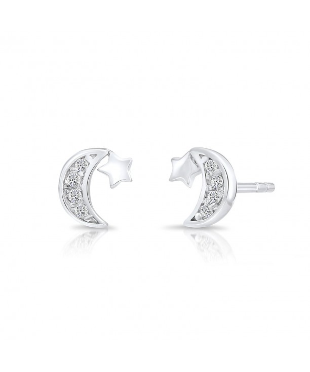 Sterling Silver Little Earrings Zirconia