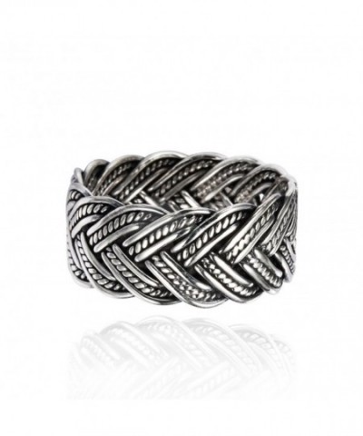 Oxidized Sterling Silver Braided Antique