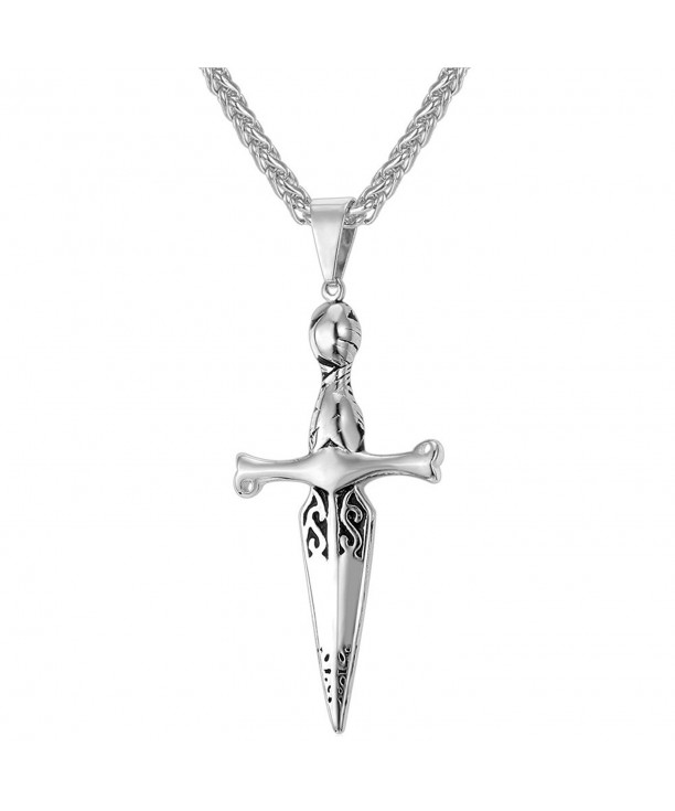 Vintage Sword Design Cross Pendant