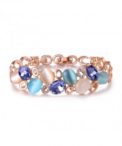 Mytys Plated Bangle Crystal Bracelets