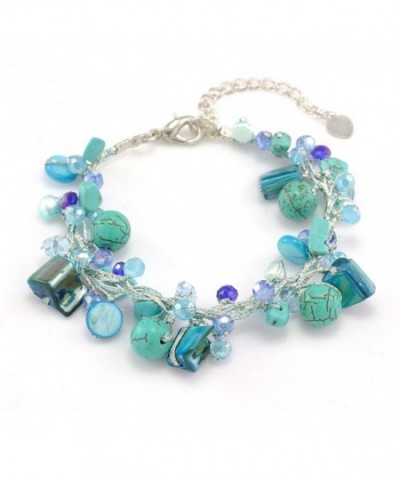 Thread Freshwater Turquoise Handmade Bracelet