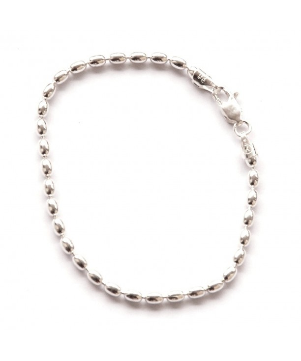 Sterling Silver 11 inch Charleston Anklet