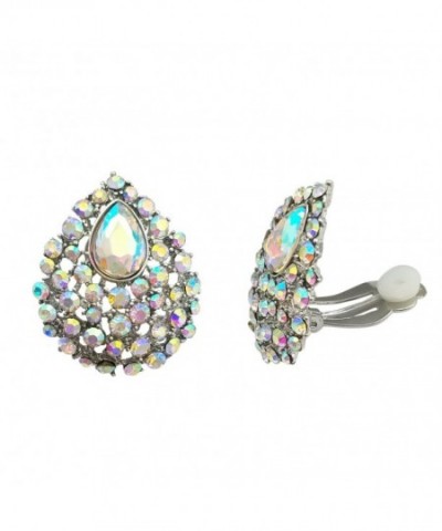 SELOVO Austrian Teardrop Earrings Iridescent