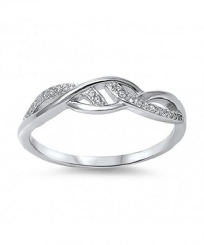 Infinity Style Zirconia Sterling Silver