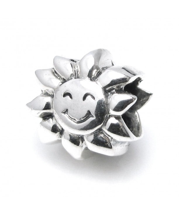 Sterling Silver Sunflower European Bracelet