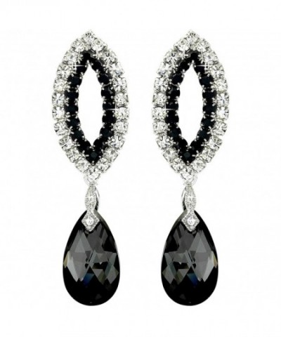 Shimmer Silver Swarovski Crystal Earings