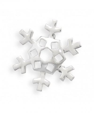 Snowflake Fashion Pin Pendant Silver plated
