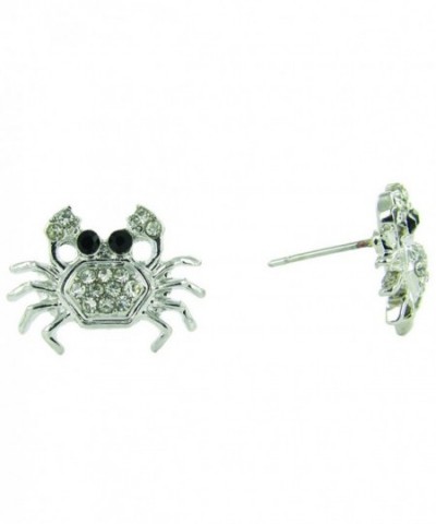 Mini Crystal Crab Stud Earrings