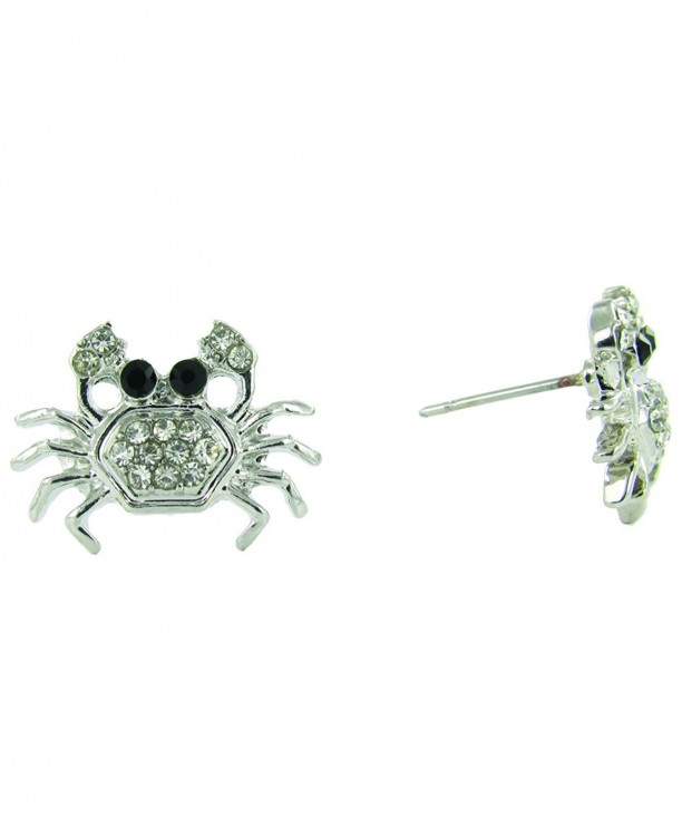 Mini Crystal Crab Stud Earrings