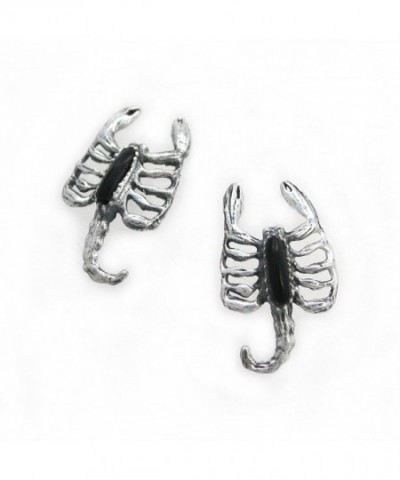 Sterling Silver Scorpion Stone Earrings
