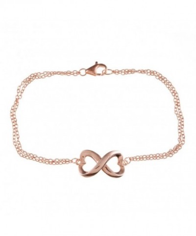 Sterling Rose Gold Extension Infinity Heart Designed