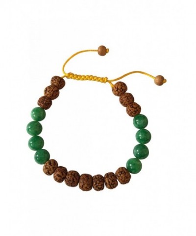 Tibetan Rudraksha Green Bracelet Meditation