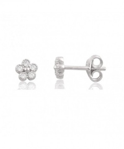 Sterling Silver Tiny Flower Earrings