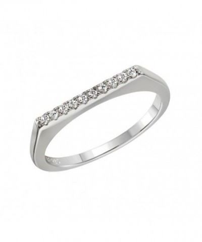 Sterling Stackable Fashion Jewelry Zirconia
