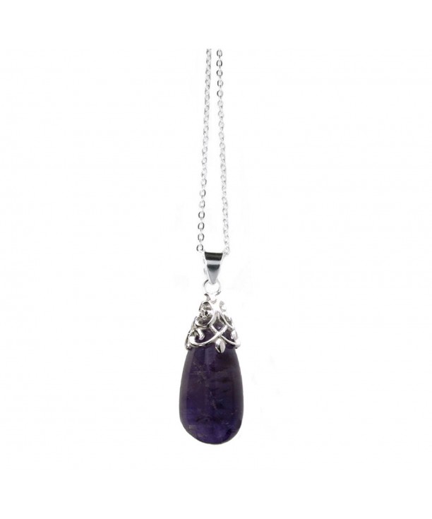 Sterling Amethyst Teardrop Necklace Extender