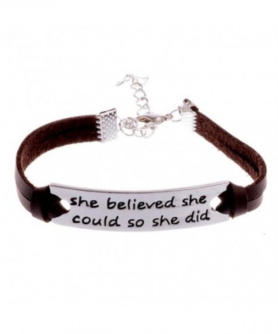 Believed Could Leather Bracelet Inspirational