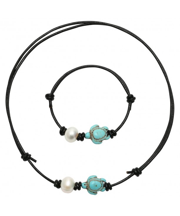 PearlyPearls Freshwater Cultured Necklace Turquoise
