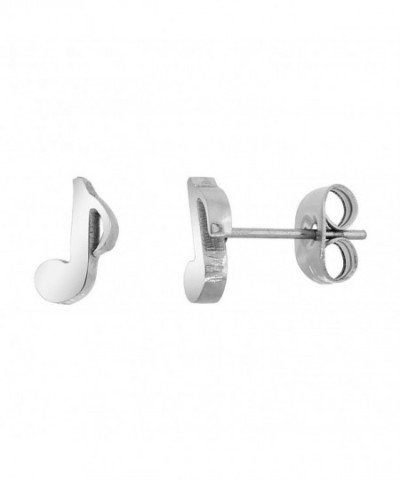 Stainless Musical Eighth Earrings Quaver
