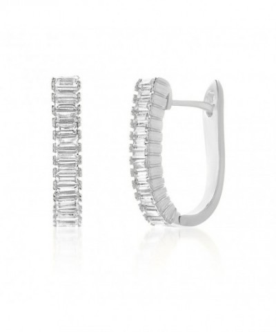 Lesa Michele Baguette Zirconia Earrings