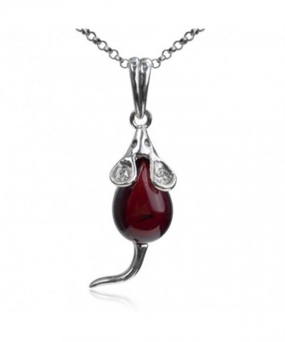 Cherry Sterling Silver Pendant Necklace