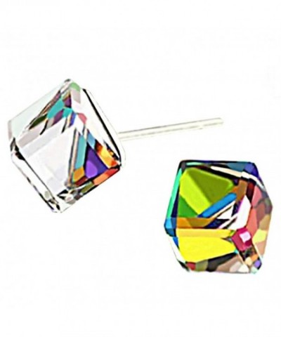 Change Crystal Square Sterling Earrings