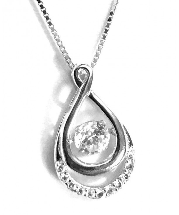 Sterling Dancing Necklace Zirconia Anti Tarnish