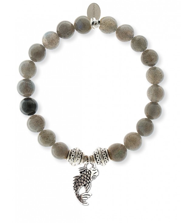 EvaDane Natural Labradorite Gemstone Bracelet