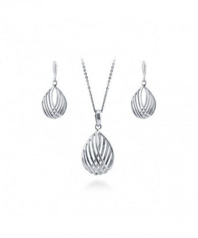 BERRICLE Sterling Teardrop Necklace Earrings