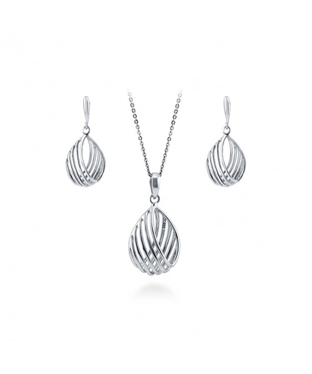 BERRICLE Sterling Teardrop Necklace Earrings