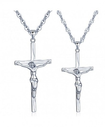 Infinite Sterling Crucifix Partner Necklace