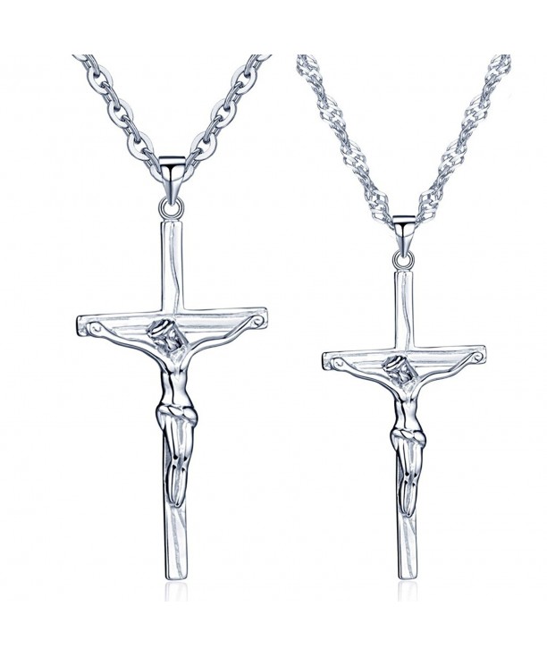 Infinite Sterling Crucifix Partner Necklace