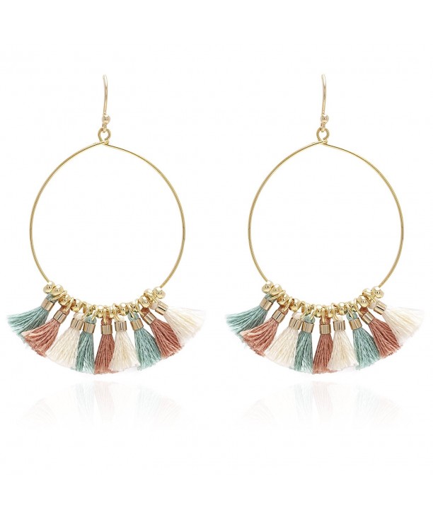 BONALUNA Bohemian Colored Statement Earrings