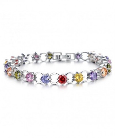 DIDa Platinum Plated Zirconia Bracelet