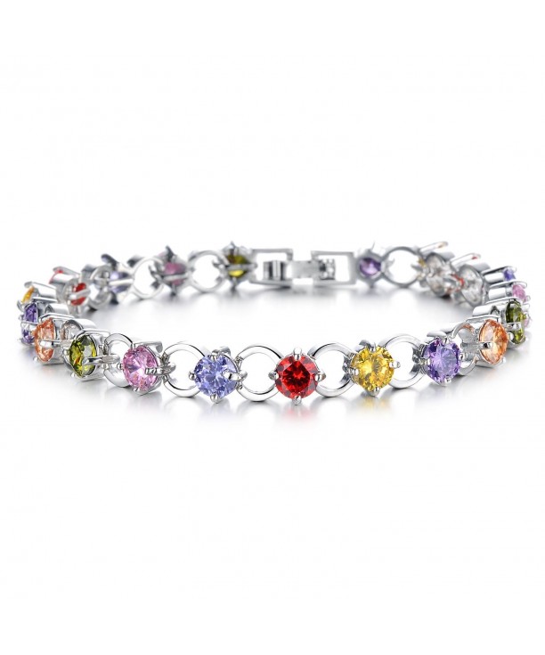 DIDa Platinum Plated Zirconia Bracelet