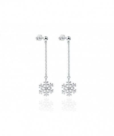 Snowflake Sterling High Polish Earrings Jewelry