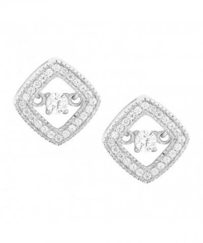 Sterling Silver Dancing Square Earrings