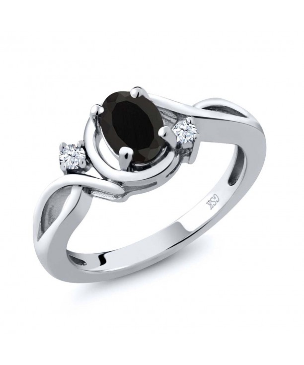 Black White Topaz Sterling Silver