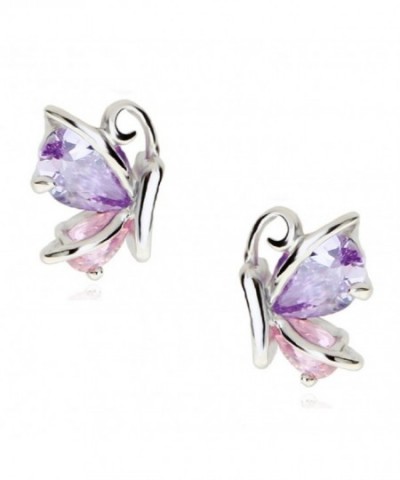 Butterflies Earrings Zirconia Austrian Crystals