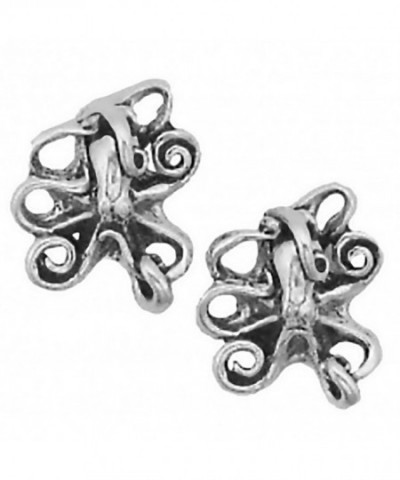 Corinna Maria Sterling Octopus Earrings Stainless