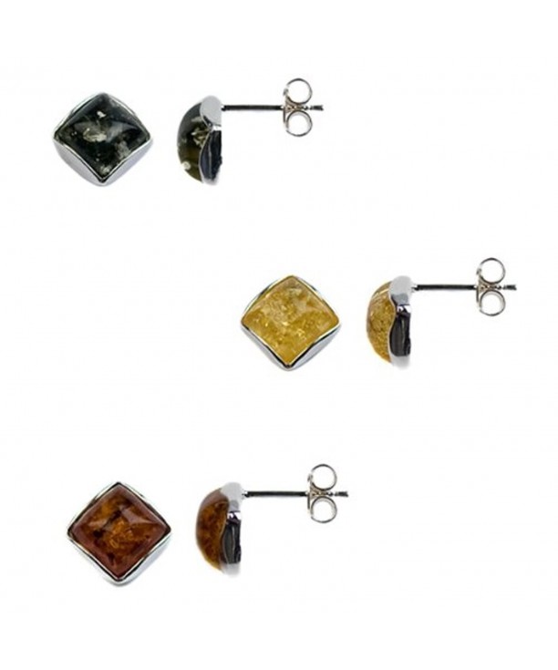 Multicolor Perfect Classic Square Earrings