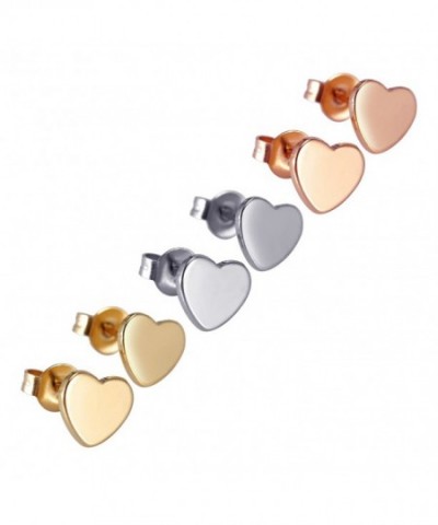 HooAMI Stainless Steel Heart Earrings