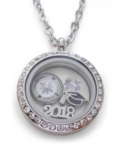 2018 Graduate Locket Necklace Birthstone