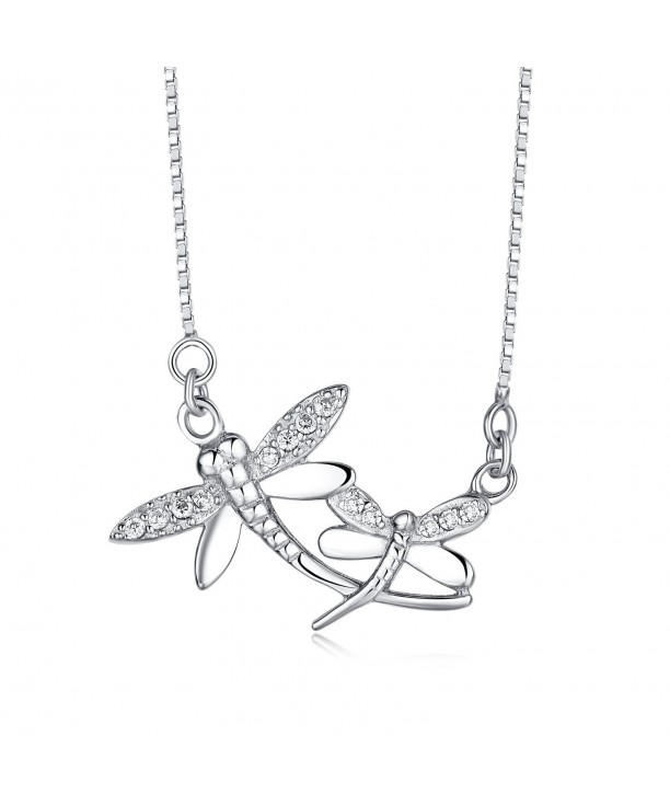 Sterling Silver Dragonfly Pendant Necklace