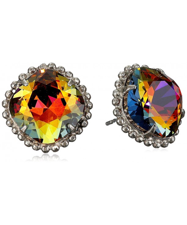 Sorrelli Volcano Cushion Cut Solitaire Earrings