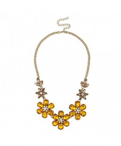 Lux Accessories Crystal Statement Necklace