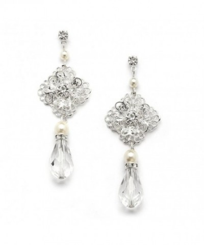 Mariell Vintage Crystal Wedding Earrings