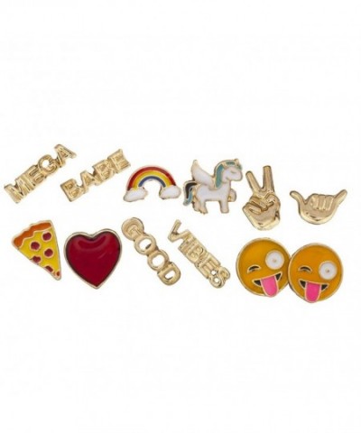 Lux Accessories Goldtone Rainbow Verbiage