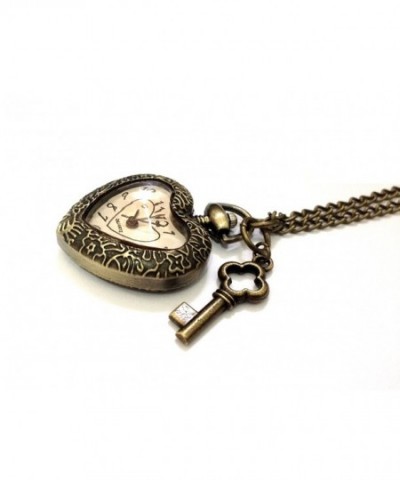 Heart Bronze Quartz Pendant Necklace
