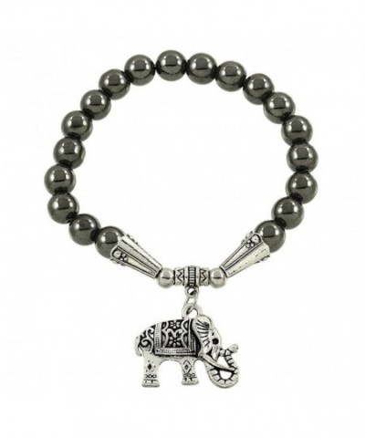 Falari Elephant Bracelet Hematite B2448 HM